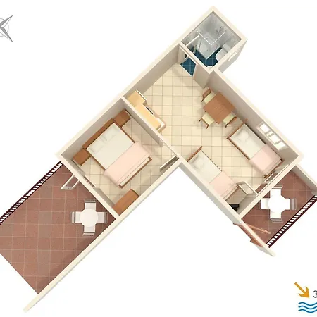 Daire With Parking Space Stanici, Omis - 2818 *