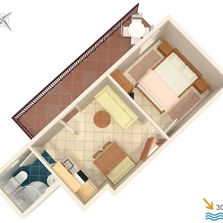 Daire With Parking Space Stanici, Omis - 2818